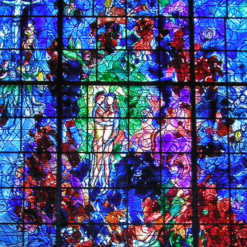 Stained glass windows by Marc Chagall